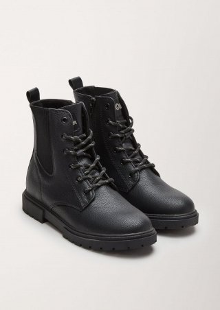 s.Oliver Boots mit Elastikeinsatz - schwarz