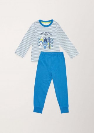 s.Oliver Pyjama aus weichem Baumwolljersey - royalblau