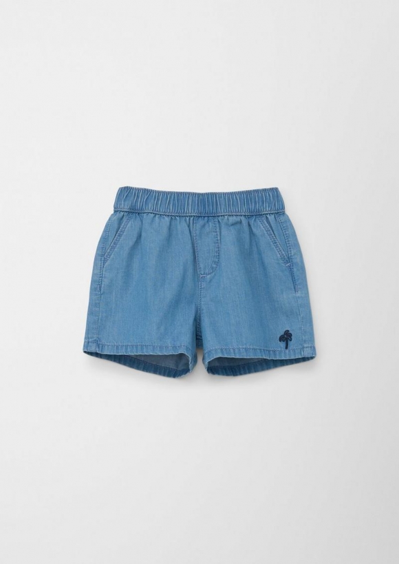 s.Oliver Jeans-Shorts mit Used-Effekt - blau