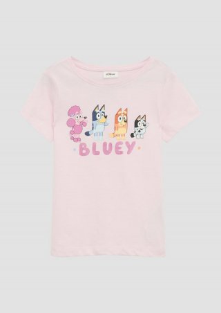 s.Oliver Baumwoll-T-Shirt mit Bluey-Print® - zartrosa