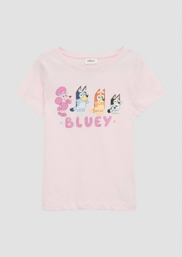s.Oliver Baumwoll-T-Shirt mit Bluey-Print® - zartrosa