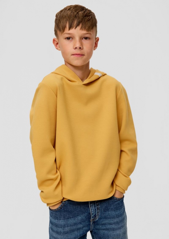 s.Oliver Sweatshirt mit Kapuze - honiggelb