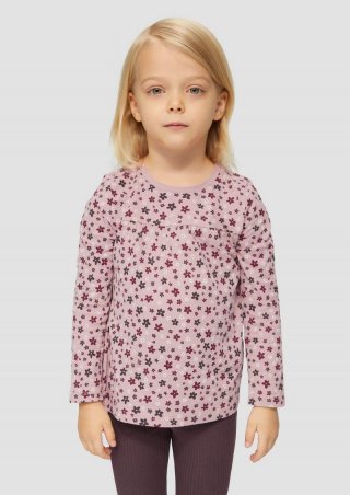 s.Oliver Ausgestelltes Longsleeve mit All-over-Print - zartrosa