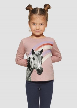 s.Oliver Weiches Langarmshirt mit Fotoprint - zartrosa