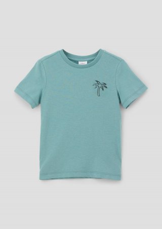 s.Oliver T-Shirt mit Effektprint - ozeangrün