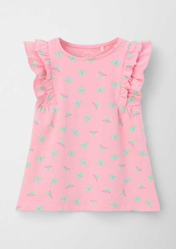 s.Oliver Kleid aus Baumwollstretch - rosa