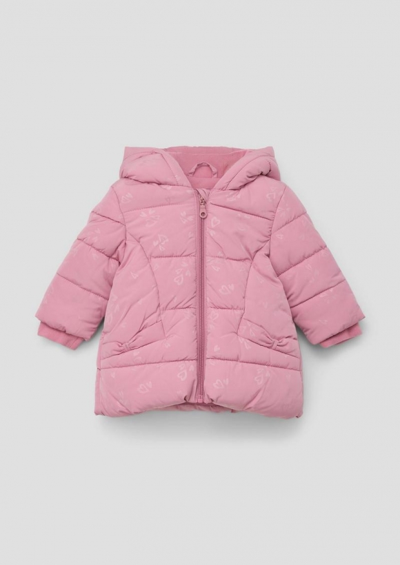 s.Oliver Steppmantel mit Allovermuster - rosa