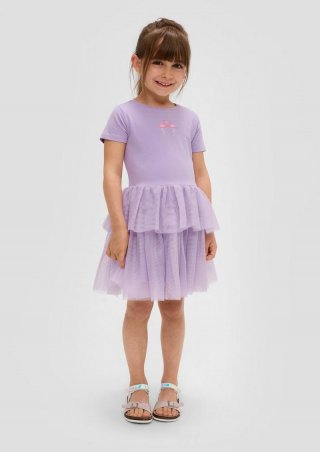 s.Oliver Minikleid mit Layering-Detail - lavendel