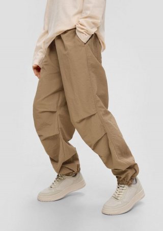 s.Oliver Parachute-Hose mit Elastikbund - sandstein