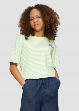 s.Oliver Boxy-T-Shirt aus Interlockjersey mit Printdetail - ozeangrün