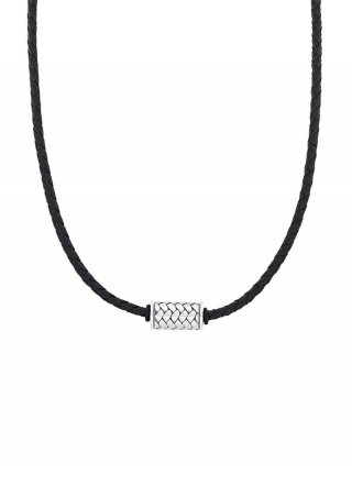 s.Oliver Halsschmuck mit Edelstahl-Bead - schwarz