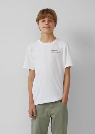 s.Oliver T-Shirt mit Frontprint - weiß