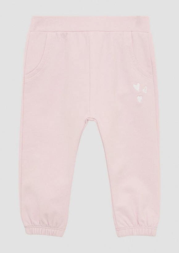 s.Oliver Jogpants mit Elastikbund und Stickerei - zartrosa