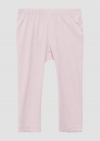 s.Oliver Weiche Leggings mit Elastikbund und Mausezahnkante - zartrosa