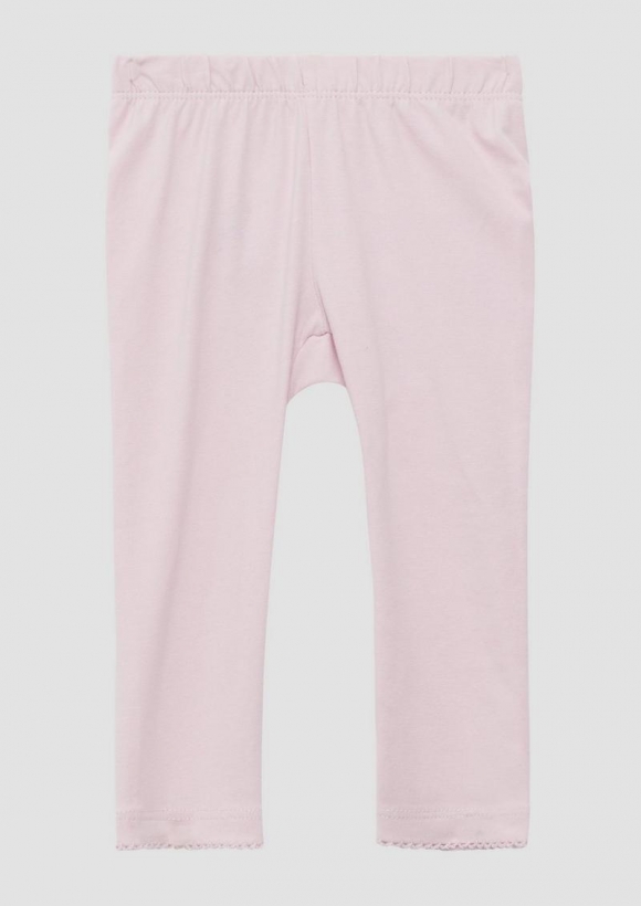 s.Oliver Weiche Leggings mit Elastikbund und Mausezahnkante - zartrosa