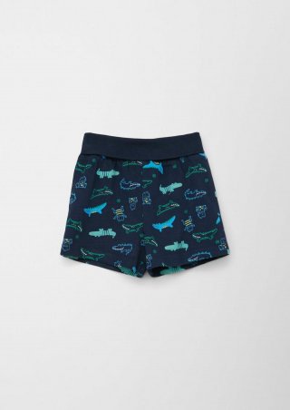 s.Oliver Baumwoll-Leggings mit Allover-Print - navy