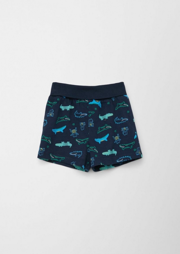 s.Oliver Baumwoll-Leggings mit Allover-Print - navy