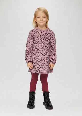 s.Oliver Gemustertes Kleid aus Thermofleece - zartrosa