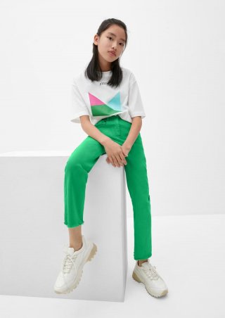 s.Oliver Cropped-Jeans / Regular Fit / Mid Rise / Straight Leg - grün
