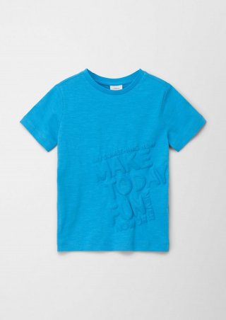 s.Oliver T-Shirt aus Slubjersey - azurblau
