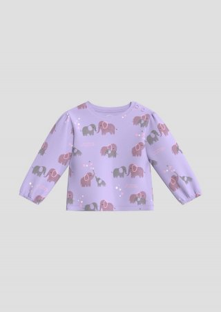 s.Oliver Longsleeve mit All-over-Print - lavendel