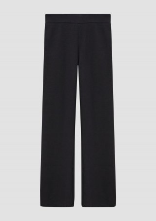 s.Oliver Gerippte Leggings mit Flared Leg - schwarz