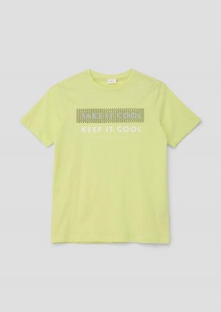 s.Oliver T-Shirt mit Schriftprint - limettengrün