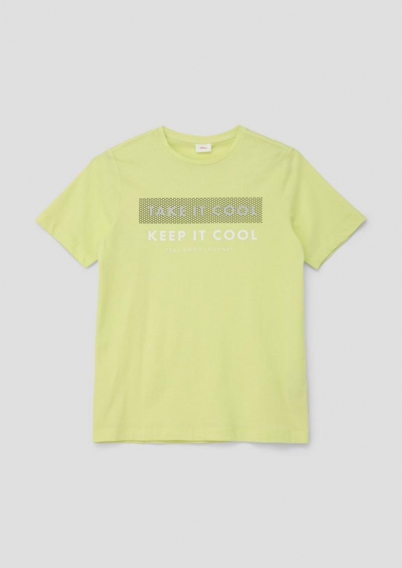 s.Oliver T-Shirt mit Schriftprint - limettengrün