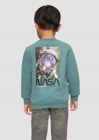 s.Oliver Wärmendes Sweatshirt mit NASA®-Rückenprint - türkisblau