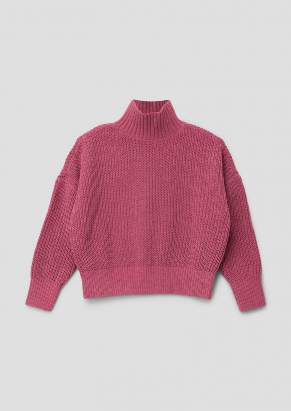 s.Oliver Strickpullover mit Turtleneck - pink