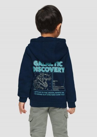 s.Oliver Wärmender Hoodie mit Glow-in-the-Dark-Effekt - navy