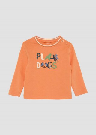s.Oliver Longsleeve mit Frontprint und Kontrastdetails - mango