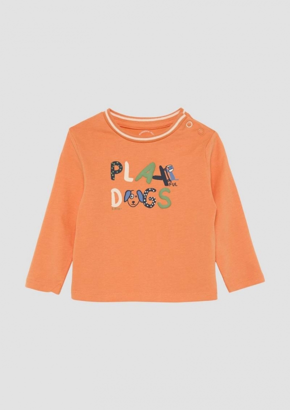 s.Oliver Longsleeve mit Frontprint und Kontrastdetails - mango
