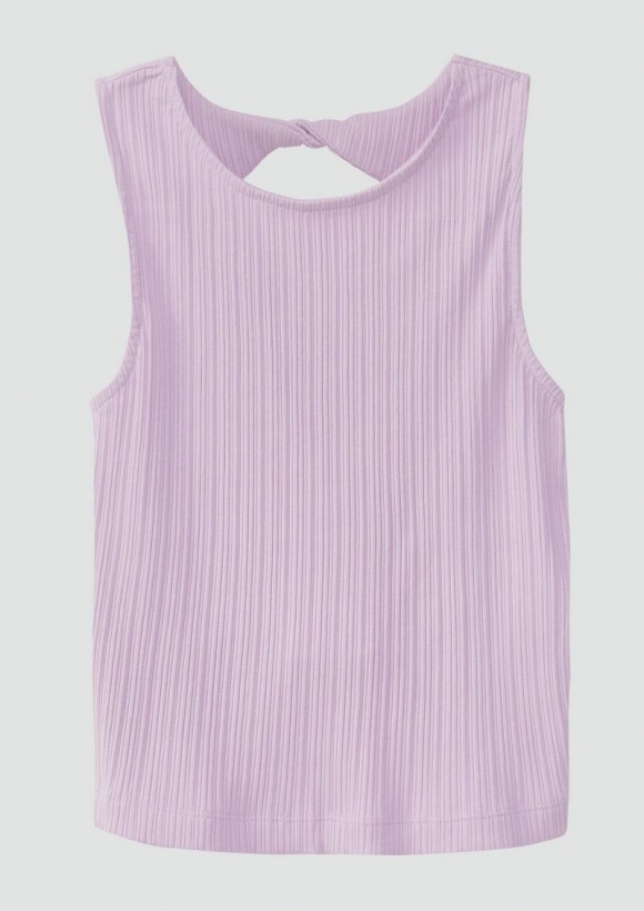 s.Oliver Elastisches Top aus Rippware mit Cut Out - pfirsich