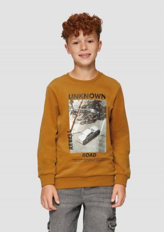s.Oliver Sweatshirt mit Fotoprint - senf