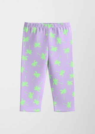 s.Oliver Capri-Leggins mit All-over-Print - lavendel