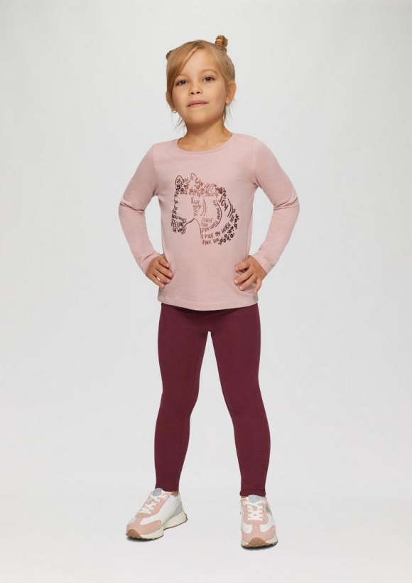 s.Oliver Leggings mit Glitzerbund - pink