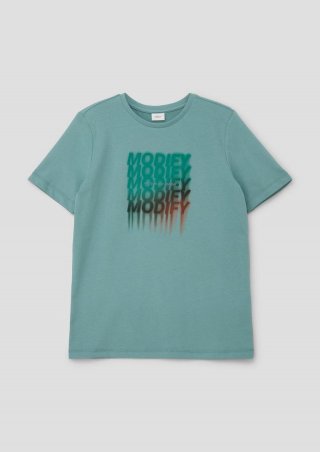 s.Oliver T-Shirt mit Statement-Print - minze
