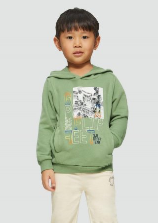 s.Oliver Kapuzen-Sweatshirt mit Fotoprint - hellgrün