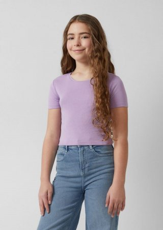 s.Oliver Verkürztes Rippshirt im Slim Fit - lavendel