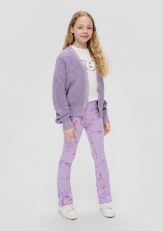 s.Oliver Strickjacke mit V-Ausschnitt - lavendel