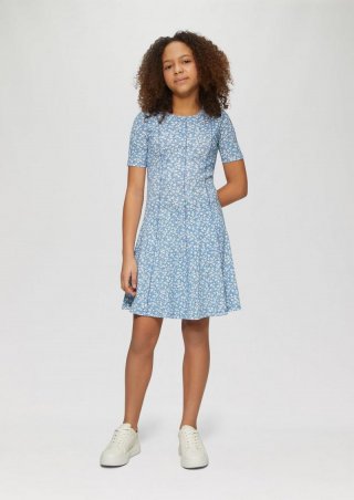 s.Oliver Ausgestelltes Kleid mit Teilungsnähten - himmelblau