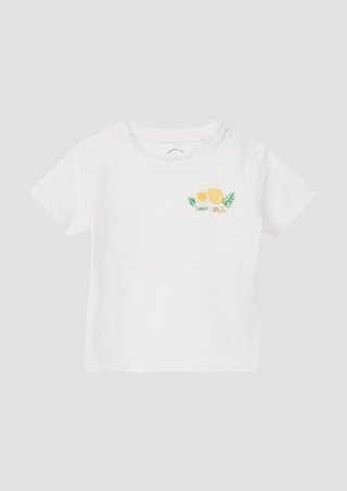 s.Oliver T-Shirt aus Baumwolle mit kleinem Früchteprint - weiß