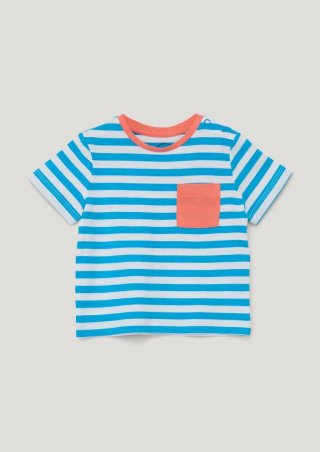 s.Oliver T-Shirt mit Kontrast-Details - pastelltürkis