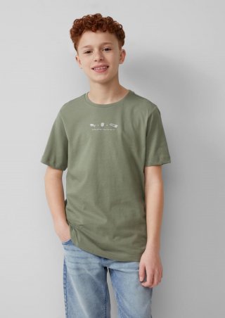 s.Oliver T-Shirt mit Frontprint - tannengrün