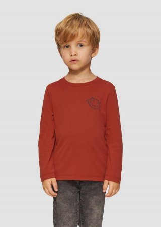 s.Oliver Langarmshirt mit großem Rückenprint - rubinrot