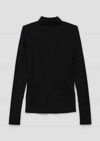 s.Oliver Pullover aus Viskosemix - schwarz