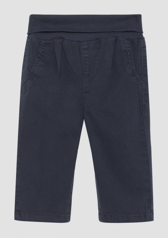 s.Oliver Festliche Hose aus mit Umschlagbund - navy