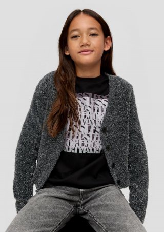 s.Oliver Cardigan mit V-Ausschnitt - schwarz