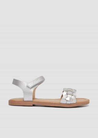 s.Oliver Sandalen mit Klettverschluss - silber